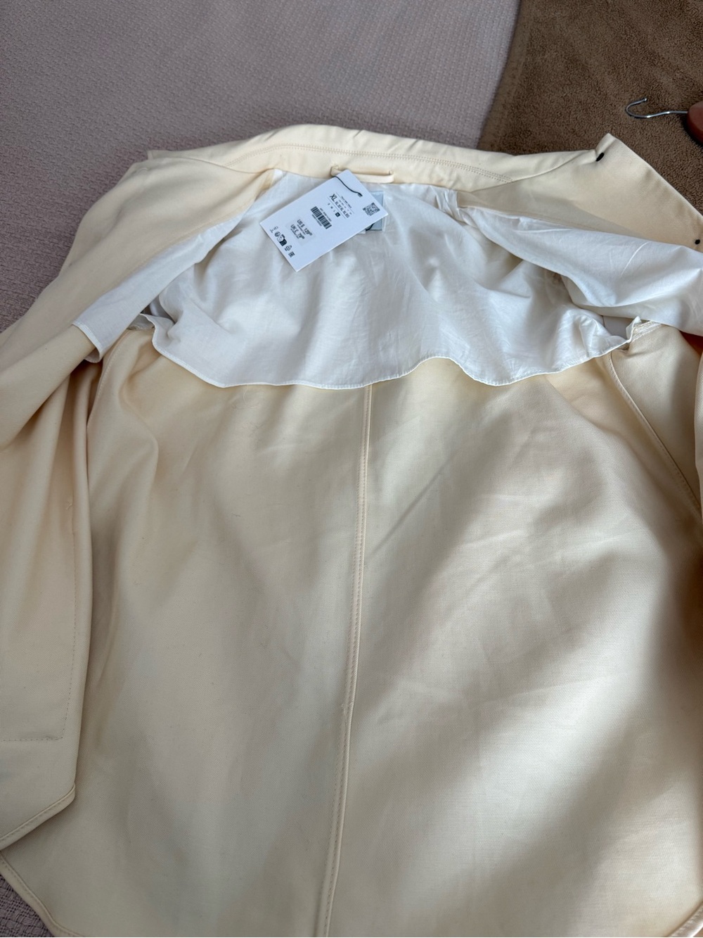 ZARA butter Yellow cotton Short Trench Coat/ shorts set SZ XL/ L NWTsell the set - Picture 10 of 12